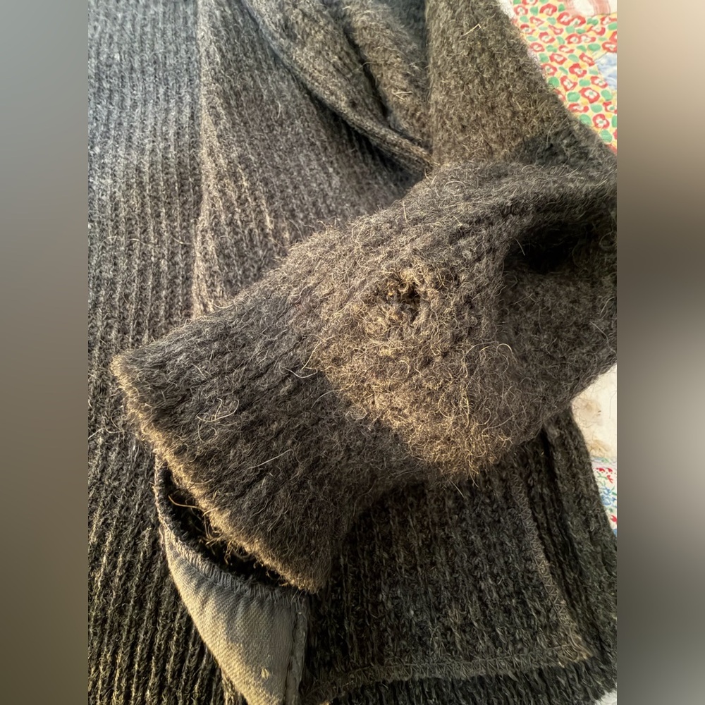 🚫SOLD🚫Vtg 60s Sears Sportswear 50/50 Mohair Wool Blend Cardigan Grey:Sz Small - Picture 16 of 16